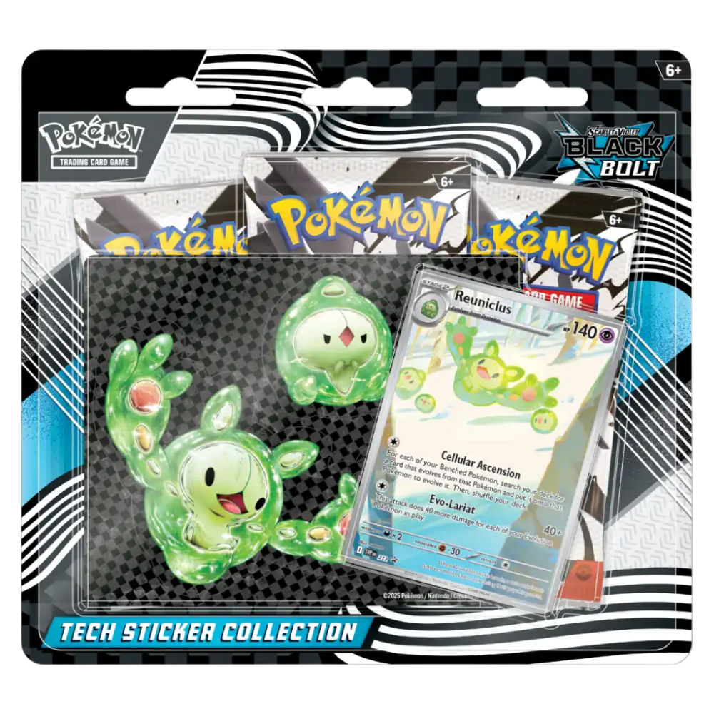 Pokemon - Black Bolt - Tech Sticker Collection - Reuniclus - (SV10.5) - Englisch